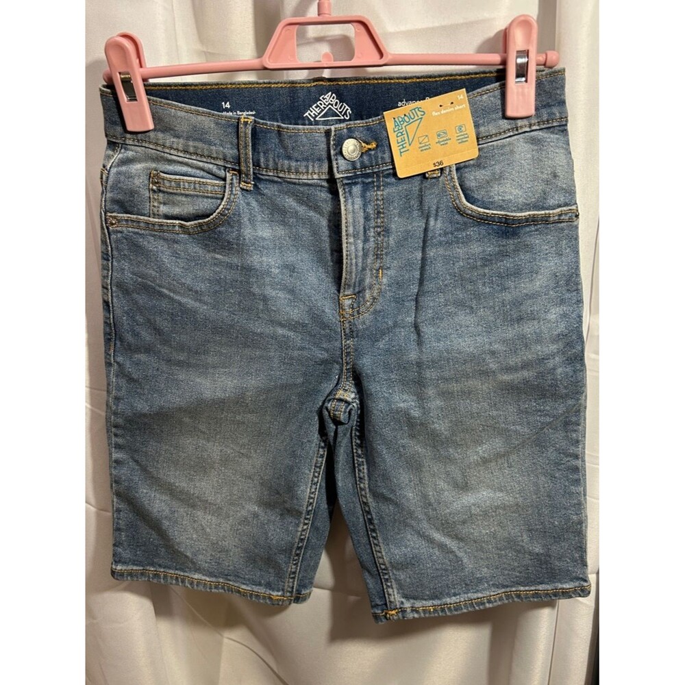 NWT Thereabouts Girls' Blue Denim Shorts - Casual Kids Bottoms
